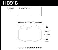 Hawk Performance - Hawk Performance kHB916N.740 Hawk 2020 Toyota Supra / 19-20 BMW Z4 HP+ Street Front Brake Pads - Image 2