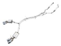 AWE Tuning - AWE Tuning 3010-42056 AWE Tuning Audi B9 S4 Touring Edition Exhaust - Non-Resonated (Silver 102mm Tips) - Image 1
