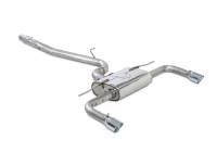 AWE Tuning - AWE Tuning 3015-32056 AWE Tuning Audi 8V A3 Touring Edition Exhaust - Dual Outlet Chrome Silver 90 mm Tips - Image 1