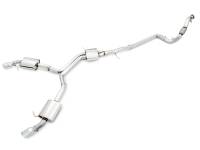 AWE Tuning - AWE Tuning 3015-32078 AWE Tuning Audi B9 A4 Touring Edition Exhaust Dual Outlet - Chrome Silver Tips (Includes DP) - Image 1