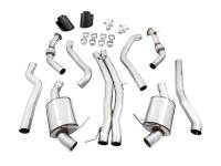 AWE Tuning - AWE Tuning 3015-33123 AWE Tuning Audi B9.5 RS 5 Coupe Non-Resonated Touring Edition Exhaust - RS-Style Diamond Black Tips - Image 6