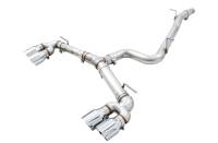 AWE Tuning - AWE Tuning 3015-42134 AWE Tuning Mk7 Golf R Track Edition Exhaust w/Chrome Silver Tips 102mm - Image 1