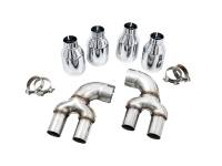AWE Tuning - AWE Tuning 3015-42148 AWE Tuning 2019+ BMW M340i (G20) Non-Resonated Touring Edition Exhaust - Quad Chrome Silver Tips - Image 6