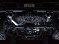 AWE Tuning - AWE Tuning 3015-42284 AWE Tuning 22-23 GMC Sierra 1500 AT4X 6.2L 0FG Catback Split Dual (Flat Bumper) - Chrome Silver Tips - Image 2