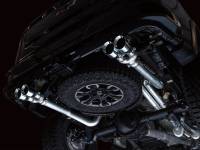 AWE Tuning - AWE Tuning 3015-42284 AWE Tuning 22-23 GMC Sierra 1500 AT4X 6.2L 0FG Catback Split Dual (Flat Bumper) - Chrome Silver Tips - Image 3
