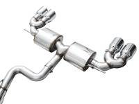 AWE Tuning - AWE Tuning 3015-42658 AWE Tuning MK8 Volkswagen Golf R 3in Touring Edition Quad Exhaust - Chrome Silver Tips - Image 13