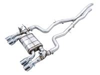 AWE Tuning - AWE Tuning 3025-42070 AWE Tuning BMW F8X M3/M4 SwitchPath Cat-Back Exhaust - Chrome Silver Tips - Image 1