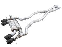 AWE Tuning - AWE Tuning 3025-42480 AWE Tuning SwitchPath Cat-Back Exhaust for BMW G8X M3/M4 - Diamond Black Tips - Image 1