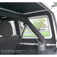 DEI - DEI 50153 DEI 11-18 Jeep Wrangler JK 2-Door Boom Mat Rear Side Window Trim - 2 Piece - Gray - Image 6