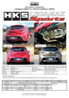 HKS - HKS 32018-AT061 HKS LEGAMAX Sports 2018 Toyota Corolla Sport 2ZR/8NR - Image 4