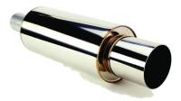 HKS - HKS 3203-EX023 HKS Universal Muffler 2.5 Inlet / 3.7in Outlet (SUS304 NO COATING) - Image 1