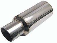 Injen - Injen SES300C Injen 3.00 Universal Muffler w/Stainless Steel resonated rolled tip (Injen embossed logo) - Image 3