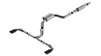Borla - Borla 140883BC Borla 22-23 Volkswagen Golf GTI 2.0L AT/MT 3inch S-Type Cat-Back Exhaust - 4in Black Chrome Tips - Fits 2022-2025 Volkswagen GTI - Image 1