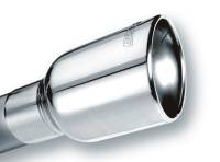Borla - Borla 20155 Borla Universal Polished Tip Single Oval Rolled Angle-Cut w/Clamp (inlet 2 1/2in. Outlet 4 1/4 x 3 1 - Image 1