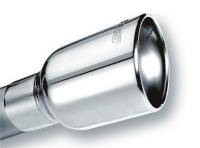 Borla - Borla 20156 Borla Universal Polished Tip Single Round Rolled Angle-Cut w/Clamp (inlet 2 1/2in. Outlet 4 x 4in) * - Image 1