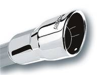 Borla - Borla 20237 Borla 2.25in Inlet 3.5in Round Rolled Angle Cut Intercooled Outlet x 6.5in Long Embossed Tip - Image 1
