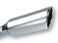 Borla - Borla 20245 Borla 2.25in Inlet 4in Round Rolled Angle Cut x 12in Long Embossed Exhaust Tip - Image 1