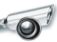 Borla - Borla 20248 Borla 2.25in Inlet 4in Round Rolled Angle Cut Resonated x 13in Long Exhaust Tip - Image 1