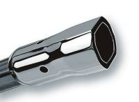Borla - Borla 20252 Borla 2.25in Inlet 3.38in x 3.0in Square Angle Cut Phantom x 6.5in Long Universal Exhaust Tips - Image 1