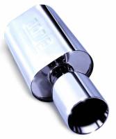 Borla - Borla 40061 Borla Wailtail Oval 2-1/4in x 5in Side Round Out Boomer Muffler - Image 1