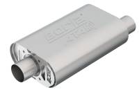 Borla - Borla 400820 Borla CrateMuffler SBC Hot 350/383 2.5 inch Offset/Center 14in x 4.35in x 9in Oval Atak Muffler - Image 1