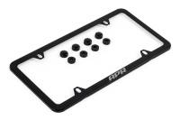 APR - HJQF A1000013 APR License Plate Frame - Slim, Black w/ Hiders - Image 1