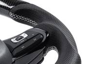 APR - HJQF MS100202 APR Steering Wheel - Carbon Fiber & Perforated Leather; MK7 Golf R Silver (For use with Paddles) - Fits 2015-2026 Volkswagen Jetta, GTI, Golf R - Image 6