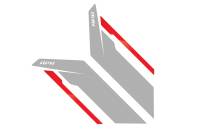 APR - HJQF PM100333 APR Sideburns - Silver APR / Red Stripe - Image 1