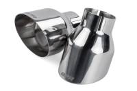 APR - HJQF TPK0004 APR Single-Walled 4" Slash-Cut Tips (Polished Silver) - Set of 2 - Image 1