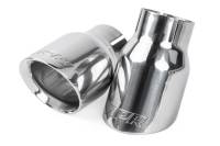 APR - HJQF TPK0006 APR Double-Walled 3.5" Slash-Cut Tips (Polished Silver) - Set of 2 - Image 1
