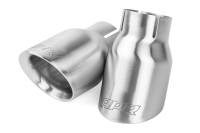 APR - HJQF TPK0007 APR Double-Walled 3.5" Slash-Cut Tips (Brushed Silver) - Set of 2 - Image 1