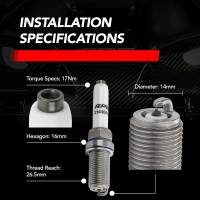 APR - HJQF Z1003100 APR Iridium Pro Spark Plugs - Heat Range 9 (EA888.3/4, EA855.2, EA824 Engines) - Fits select 2012-2027 Audi, Volkswagen applications - Image 8