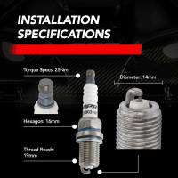 APR - HJQF Z1003101 APR Iridium Pro Spark Plugs - Heat Range 9 (EA113, EA888.1/2, EA837 Engines) - Fits select 2005-2019 Audi, Volkswagen applications - Image 7