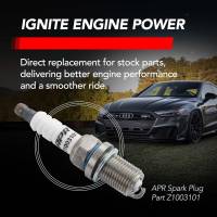 APR - HJQF Z1003101 APR Iridium Pro Spark Plugs - Heat Range 9 (EA113, EA888.1/2, EA837 Engines) - Fits select 2005-2019 Audi, Volkswagen applications - Image 9