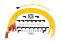 ACCEL - ACCEL 4040 Spark Plug Wire Set - 8mm - Yellow with Orange Straight Boots - Image 1