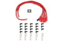 ACCEL - ACCEL 4040R Spark Plug Wire Set- 8mm -  Red Wire with Red Straight Boots - Image 1