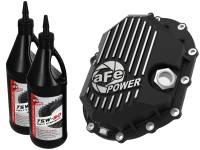 aFe - aFe 46-71051B AFE Power 11-18 GM 2500-3500 AAM 9.25 Axle Front Diff Cover Black Machined w/ 2 Qts 75w90 Oil - Image 1