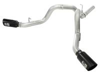 aFe - aFe 49-04043-B aFe MACHForce XP Exhaust Aluminized Dual Split DPF Back 11-15 GM Diesel Truck V8-6.6L (td) (BLK tip) - Image 2