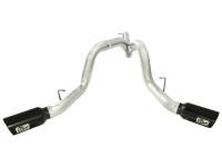 aFe - aFe 49-04043-B aFe MACHForce XP Exhaust Aluminized Dual Split DPF Back 11-15 GM Diesel Truck V8-6.6L (td) (BLK tip) - Image 3