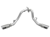 aFe - aFe 49-04080-P aFe Atlas Exhaust 4in Dual DPF-Back Al Steel w/ Pol Tips 16-17 GM Diesel Truck V8-6.6L (td) LML - Image 5