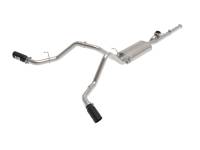 aFe - aFe 49-34131-B aFe Gemini XV 3in 304 SS Cat-Back Exhaust 09-18 GM Trucks V6-4.3/V8-4.8/5.3L w/ Black Tips - Image 1