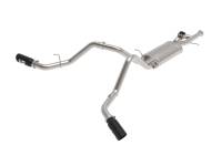 aFe - aFe 49-34133-B aFe Gemini XV 3in 304 SS Cat-Back Exhaust w/ Cutout 09-18 GM Trucks 4.3L/4.8L/5.3L w/ Black Tips - Image 1