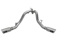 aFe - aFe 49-44080-P aFe LARGE Bore HD 4in Dual DPF-Back SS Exhaust w/Polished Tip 16-17 GM Diesel Truck V8-6.6L (td) LML - Image 4