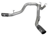 aFe - aFe 49-44086-B aFe LARGE BORE-HD 4in 409-SS DPF-Back Exhaust w/Dual Black Tips 2017 GM Duramax V8-6.6L (td) L5P - Image 1