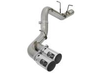 aFe - aFe 49-44089-P aFe Victory Series 4in 409-SS DPF-Back Exhaust w/ Dual Polished Tips 2017 GM Duramax V8-6.6L(td) L5P - Image 1