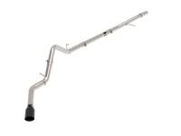 aFe - aFe 49-44128-B aFe Large Bore-HD 3in 409SS DPF-Back 20-21 GM Trucks L6-3.0L (td) LM2 - Black Tip - Image 1