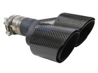 aFe - aFe 49T25480-C121 aFe Takeda 2.5in 304 Stainless Steel Clamp-on Exhaust Tip Passenger Side 2.5in Inlet 4inDual-Carbon - Image 1