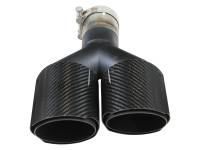 aFe - aFe 49T25480-C121 aFe Takeda 2.5in 304 Stainless Steel Clamp-on Exhaust Tip Passenger Side 2.5in Inlet 4inDual-Carbon - Image 4