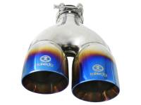 aFe - aFe 49T25484-L122 aFe Takeda 2.5in 304 Stainless Steel Clamp-on Exhaust Tip Driver Side 2.5in Inlet 4inDual-Blue Flame - Image 2