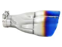 aFe - aFe 49T25484-L122 aFe Takeda 2.5in 304 Stainless Steel Clamp-on Exhaust Tip Driver Side 2.5in Inlet 4inDual-Blue Flame - Image 3